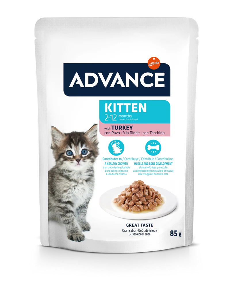 Plic Hrana Umeda Pisici Advance Kitten Curcan in Sos, 85g