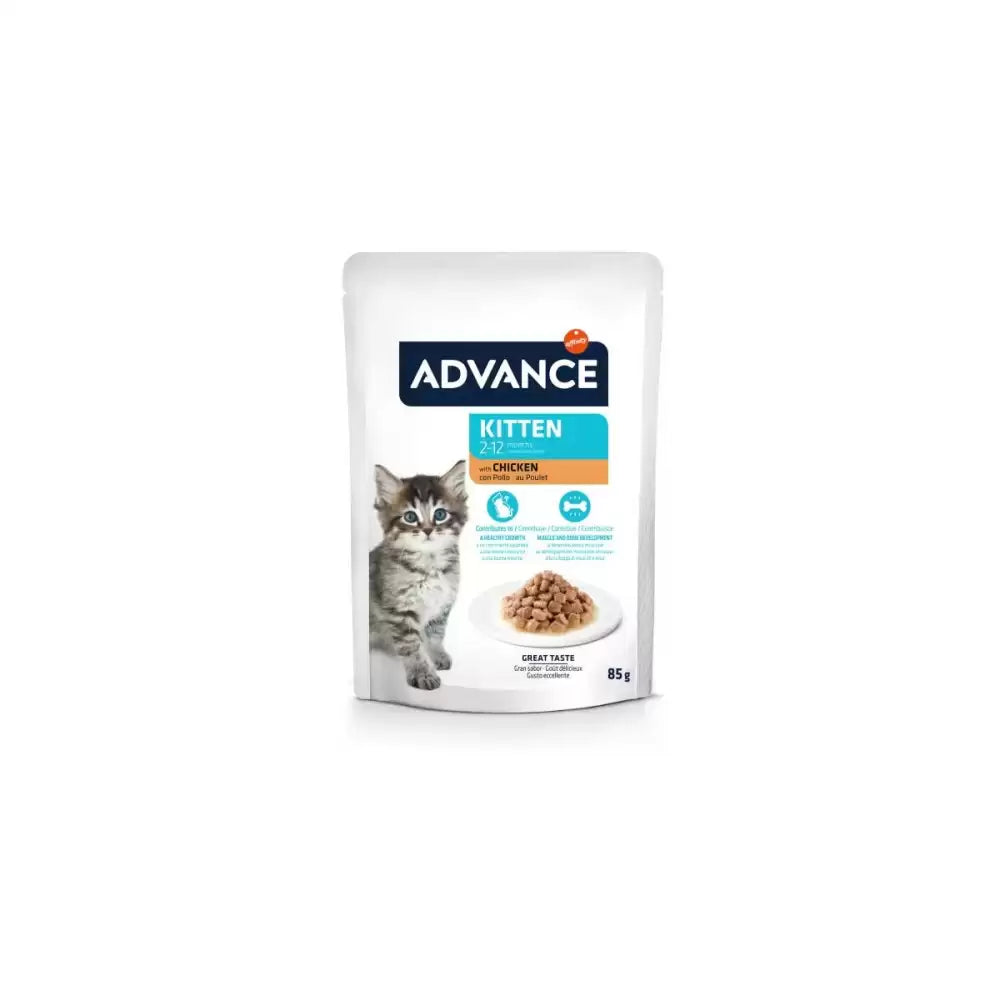Plic Hrana Umeda Pisici Advance Kitten Pui in Sos, 85g