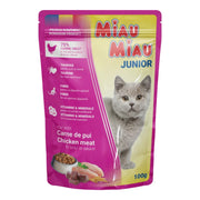 Plic Hrană Umedă Pisici Miau Miau Junior (kitten), Pui în Sos, Plic 100g