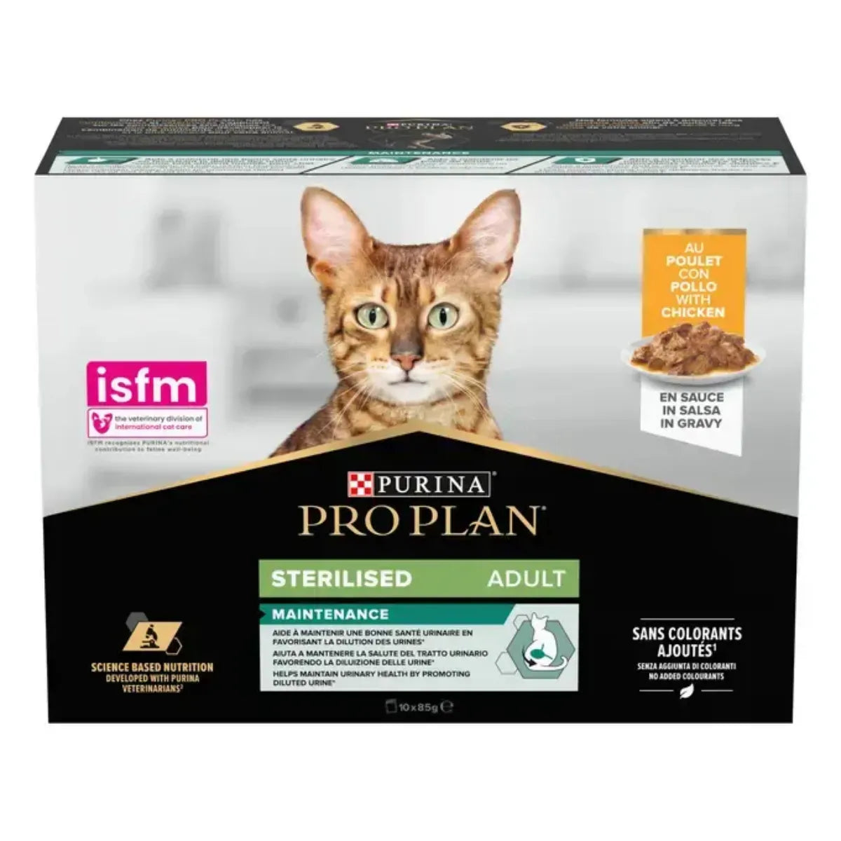 Purina Pro Plan Sterilised Maintenance cu Pui, 10x85 g – Hrană Umedă pentru Pisici Sterilizate