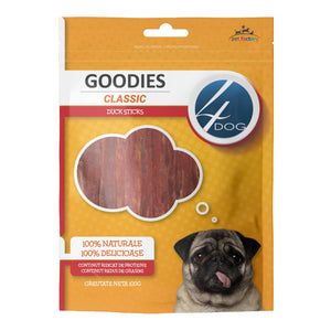 Recompense pentru Câini Adulți 4DOG GOODIES Classic Sticks cu Rață 100g – Snack Natural pentru Dresaj