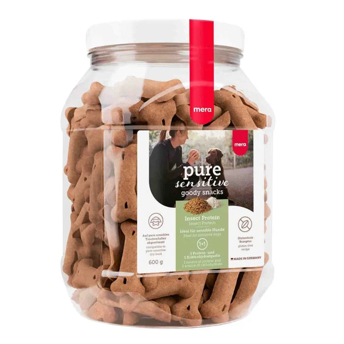 Recompense Hipoalergenice  pentru Câini Adulți MERA Goody Snacks Insecte și Orez 600g