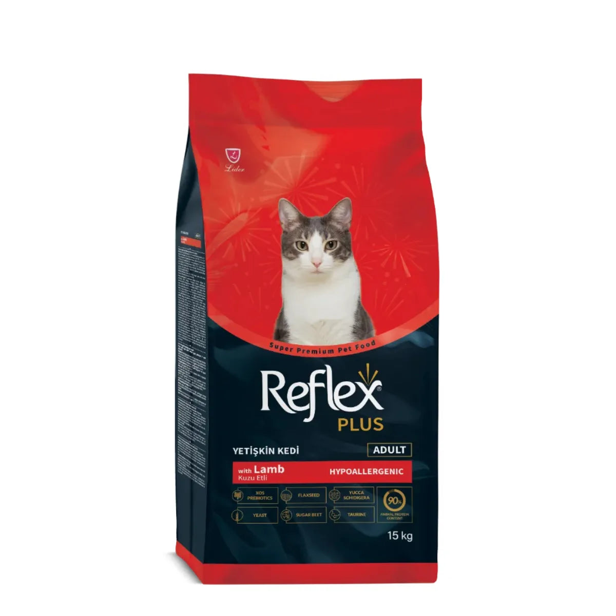 Reflex Plus Adult Cat Miel și Orez 15kg – Hrană uscată premium pentru pisici adulte