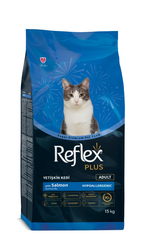 REFLEX Plus Sterilised Somon 8kg – Hrană uscată premium pentru pisici adulte sterilizate