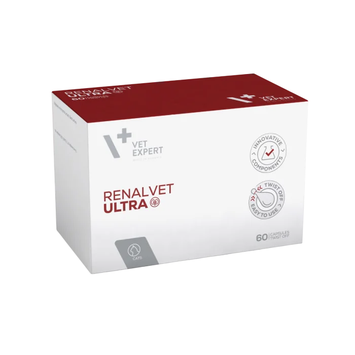 Renalvet Ultra VetExpert, Suport Renal Pisici, 60 Capsule Twist-Off