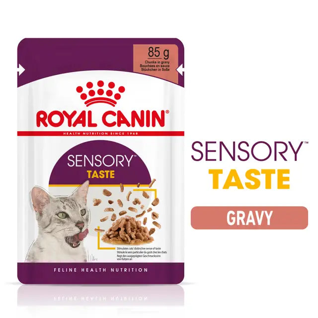 Royal Canin Sensory Taste – Hrană umedă pentru pisici adulte, 12x85g