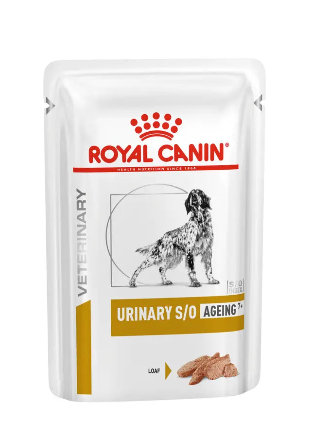 Royal Canin Urinary S/O Aging 7+, 12x85 g – Hrană umedă dietetică pentru câini seniori