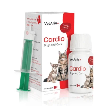 VetAria+ Cardio Caini si Pisici, Suspensie Orală, 45 ml