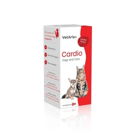 VetAria+ Cardio Caini si Pisici, Suspensie Orală, 45 ml