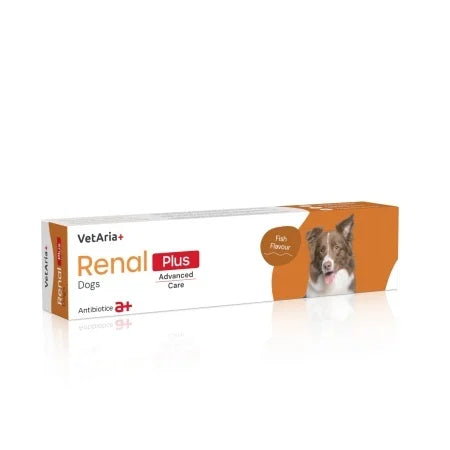 VetAria+ Renal Plus Dogs, Pastă Palatabilă pentru Susținerea Funcției Renale la Câini, 60 ml