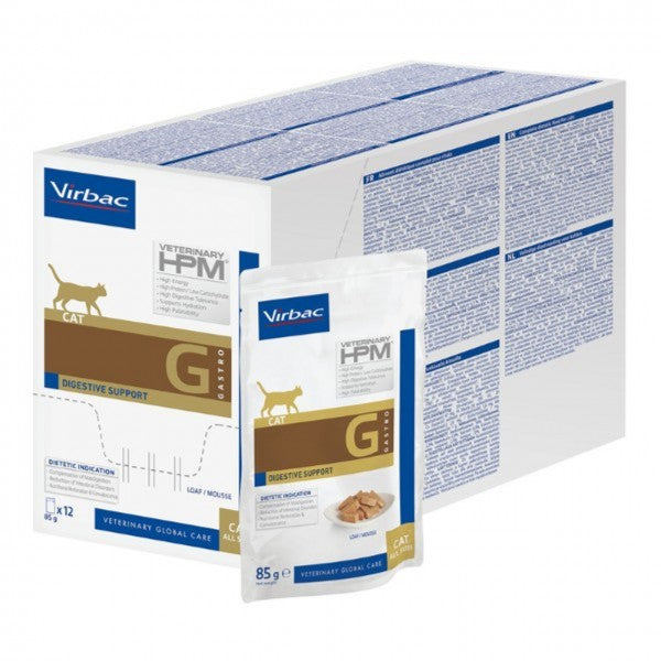 Virbac HPM Cat Digestive Support Mousse – Hrană umedă dietetică gastrointestinala pentru pisici, 85 g