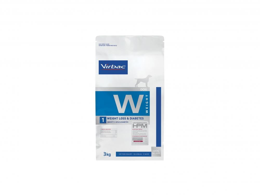 Virbac HPM Dog Weight Loss & Diabetes W1, 3 kg