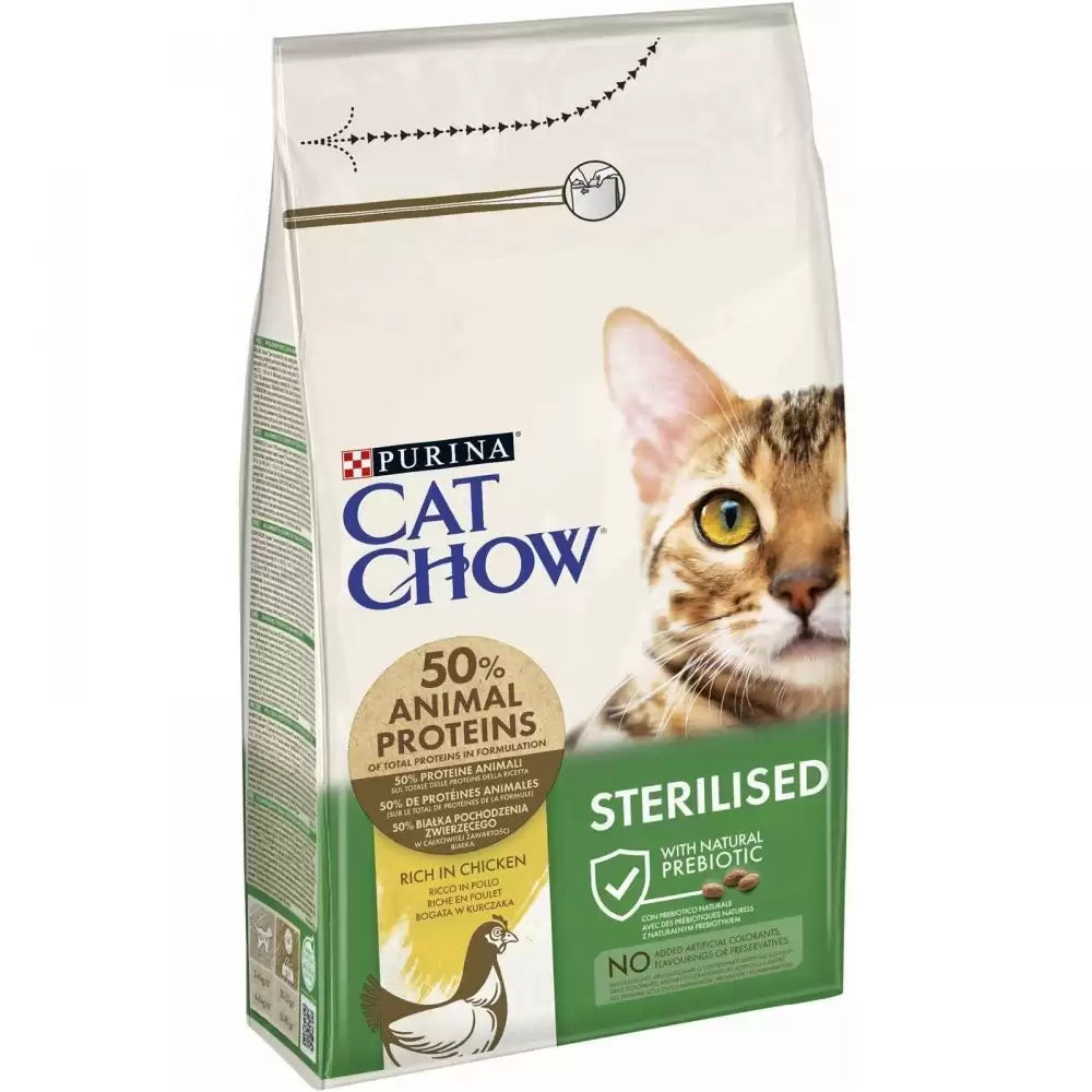 Purina Cat Chow Sterilised 15kg cu Pui, Hrana uscata pentru pisici sterilizate